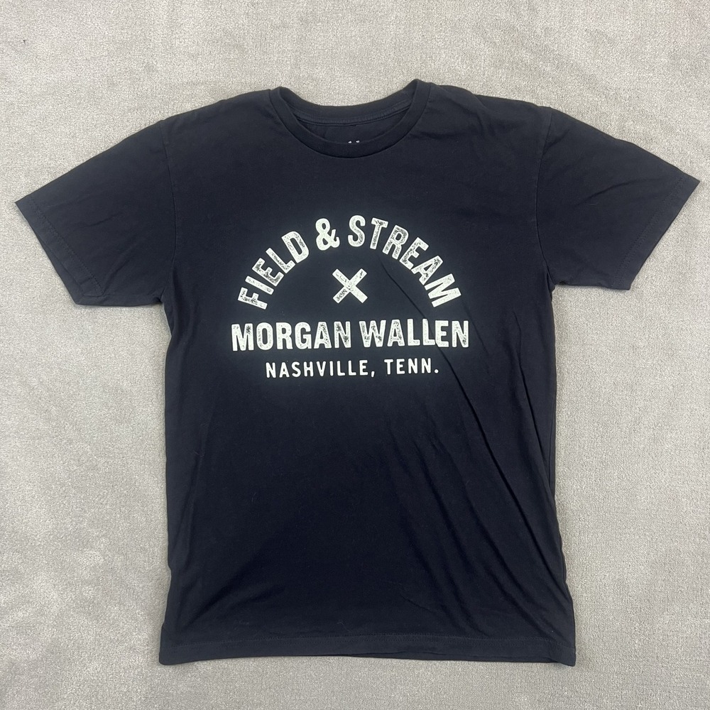 Field & Stream x Morgan Wallen Nashville Graphic T-Shirt Small Black Cotton Tee
